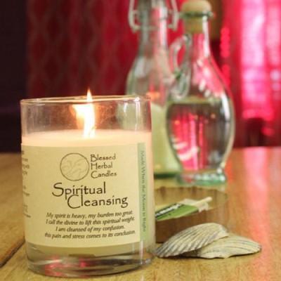 Spiritual Cleansing Glass Candle