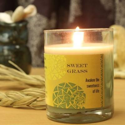 Sweet Grass Glass Candle